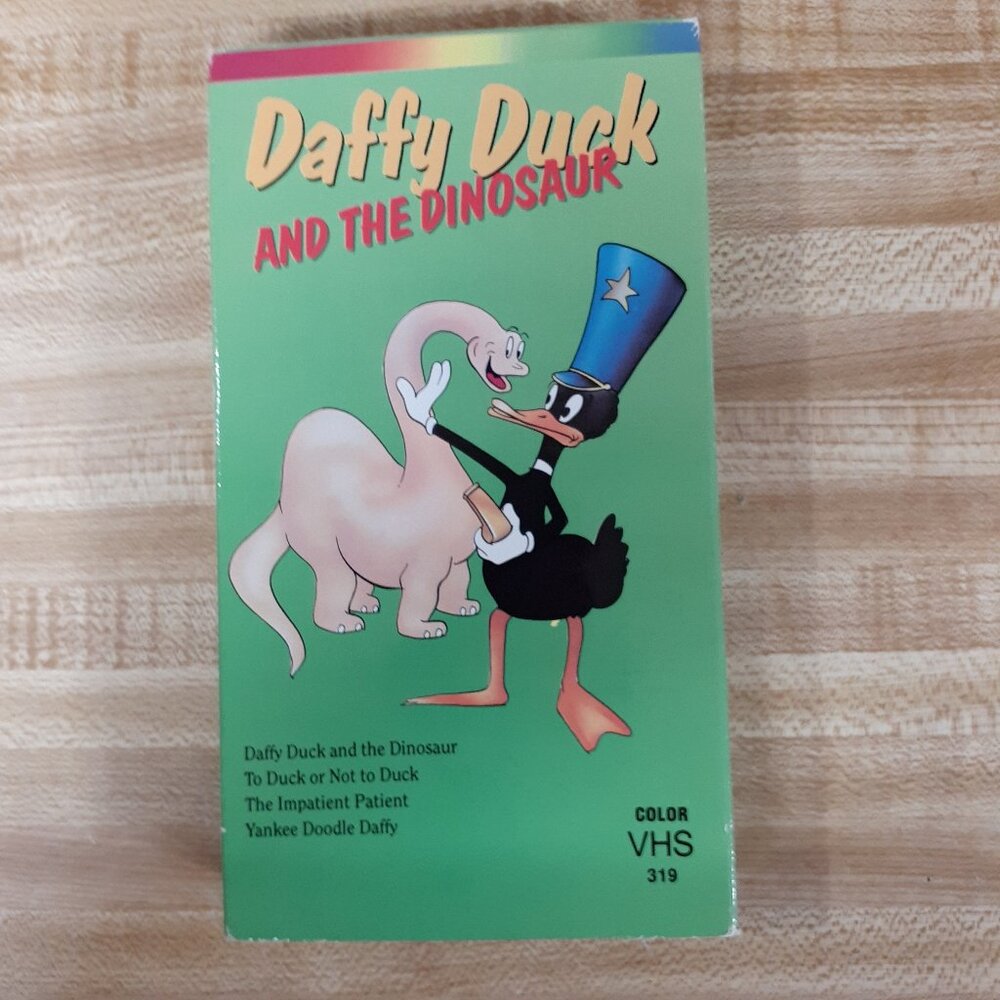Viking Video Daffy Duck &The Dinosaur VHS 1988 Troy Gold Classic Cartoon Retro